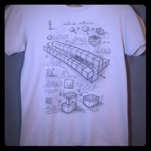 MoJoang Minecraft Gray T shirt XS or Youth 10/12